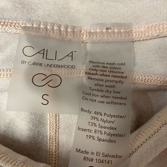 CALIA by Carrie underwood light pink sheer leggings workout active wear s/s - Picture 7 of 7